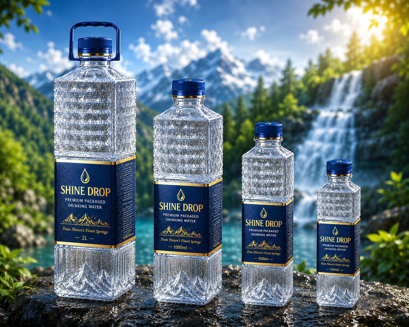Shine Drop product range from 250ml to 20L